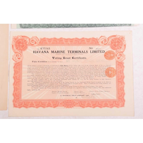 339 - Scripophily: a collection of bonds and share certificates, to include a 1907 Chinese Imperial Railwa... 