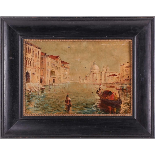 40 - 19th century Italian School, The Grand Canal, Venice, towards St. Salute, indistinctly signed, oil o... 