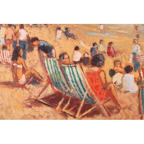 5 - † John Anthony Ash (1932 - 1999), Beach scene, signed, oil on canvas, 60.5 x 76 cm, framed 74 x 89 c... 