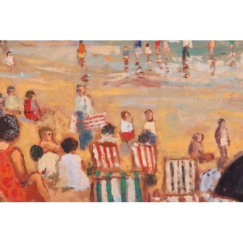 5 - † John Anthony Ash (1932 - 1999), Beach scene, signed, oil on canvas, 60.5 x 76 cm, framed 74 x 89 c... 