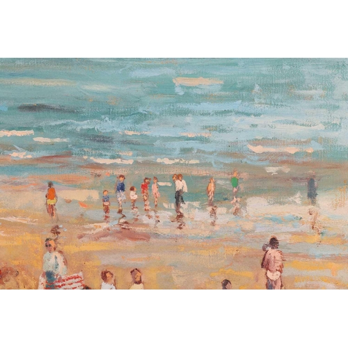 5 - † John Anthony Ash (1932 - 1999), Beach scene, signed, oil on canvas, 60.5 x 76 cm, framed 74 x 89 c... 