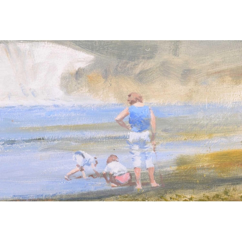 56 - † Norman R. Hepple (1908 - 1994), 'Beachtime Fun', signed and dated 1993, oil on board, 50 x 60 cm, ... 