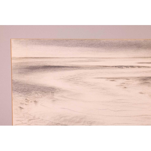 60 - Nan Youngman (1906-1995), Waves on the beach, signed and dated 1968, pencil on card, 38 x 75.5 cm, m... 