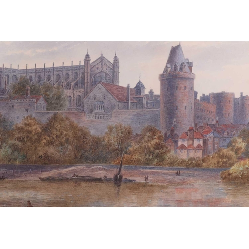 9 - Frederick E.J. Goff (1855 - 1931), Windsor Castle and the Thames, signed and dated '89, watercolour,... 