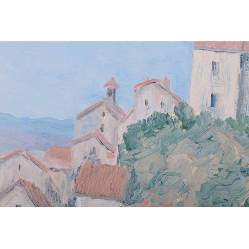 101 - † Vernon Southward (1911-1981) French, 'Orvieto', landscape study of the small Umbrian city, oil on ... 