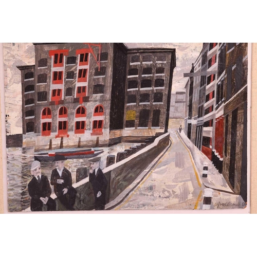 104 - Alfred Daniels (1924 - 2015), Smith's Wharf (1968), Queenhithe, signed and dated, oil on board, 22.5... 