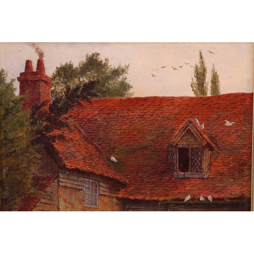 110 - Edward William Cooke (1811 - 1880), Ducks by a mill building, monogrammed and dated 1887, oil on boa... 