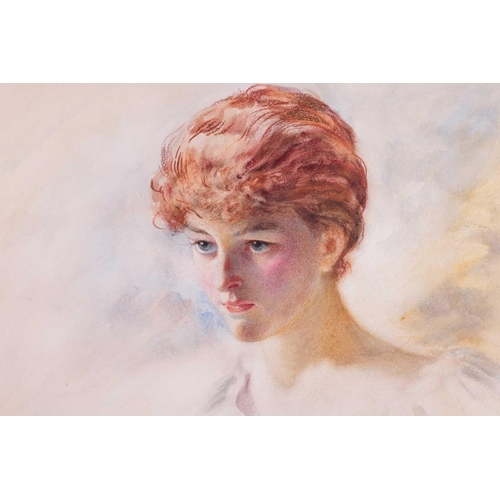 122 - Early 20th century English school, a watercolour portrait of Enid Scudamore-Stanhope (1878-1957), Co... 