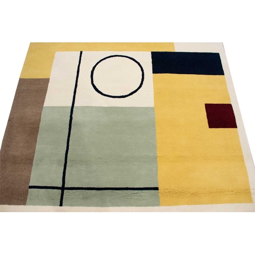 128 - † Ben Nicholson (1894 - 1982), White III, stitched name verso, woven wool tapestry or rug, 172 x 183... 