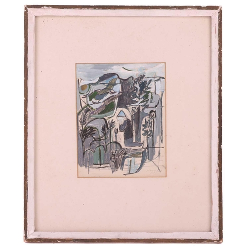 132 - † Patrick Hayman (1915-1988), 'Kneeling Figure', signed and dated 57, frame inscribed in pen verso, ... 