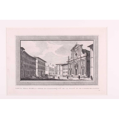 139 - After Giuseppe Zocchi (1711 - 1767) Italian, Veduta del Palazzo Strozzi; Ingresso in Citta dalla por... 