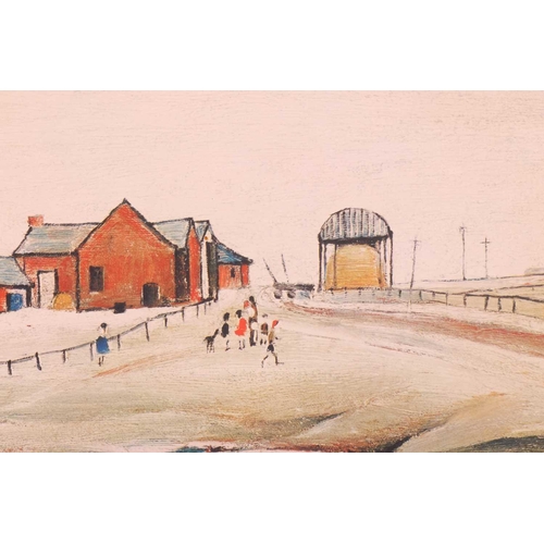 144 - † Laurence Stephen Lowry (1887 - 1976), 'Landscape with Farm Buildings', limited edition print signe... 