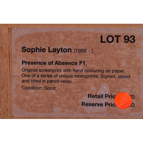 155 - † Sophie Layton (British 1986), 'Presence of Absence F1', labelled on the frame 'signed, dated and t... 