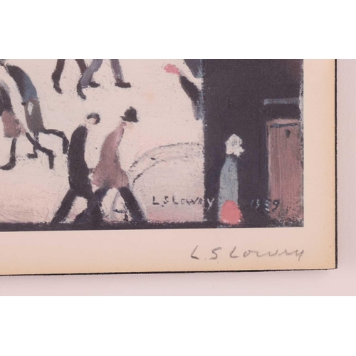 158 - † Laurence Stephen Lowry (1887-1976), 'Mill Scene', offset lithograph on paper, from an edition of 7... 