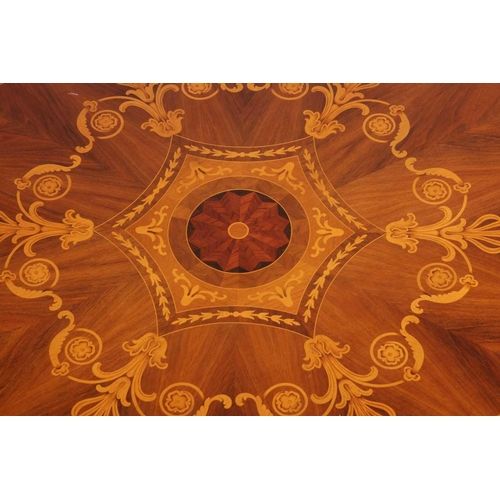 165 - A 20th century French Empire-style marquetry inlaid walnut coffee table, with gilt metal mounts thro... 