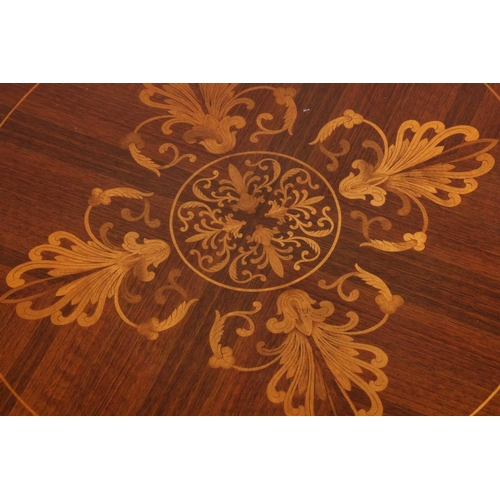 172 - A 20th century large Louis XVI-style cantered square center coffee table, with a central marquetry b... 