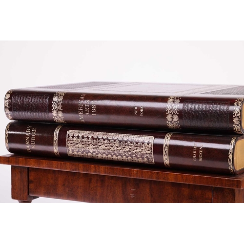 180 - A large rectangular coffee table in the form of two oversized faux leather-bound books, with a singl... 