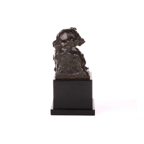 227 - Naum Aronson (1872-1943), Ludwig van Beethoven, patinated bronze bust, signed and dated 1905, 18cm h... 