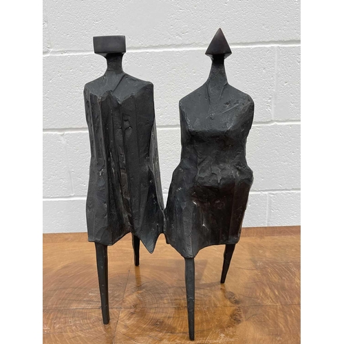 231 - † Lynn Russell Chadwick CBE RA (1914-2003) British, 'Walking Couple III', bronze, signed to the unde... 