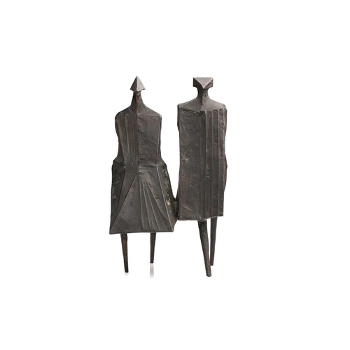 231 - † Lynn Russell Chadwick CBE RA (1914-2003) British, 'Walking Couple III', bronze, signed to the unde... 