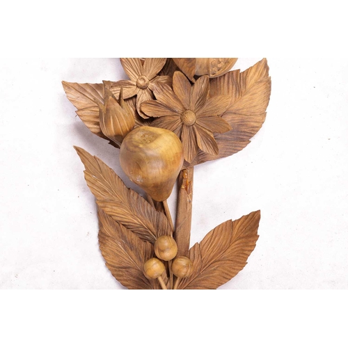 237 - In the style of Grinling Gibbons, a pair of 20th century well-carved limewood fireplace appliques, c... 