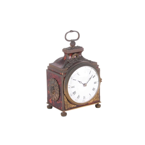 240 - A red tortoiseshell and gilt brass Officer de pendule, late 19th century and later, of typical form ... 