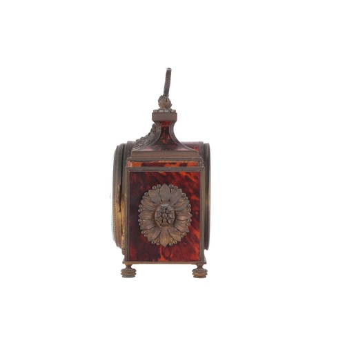 240 - A red tortoiseshell and gilt brass Officer de pendule, late 19th century and later, of typical form ... 