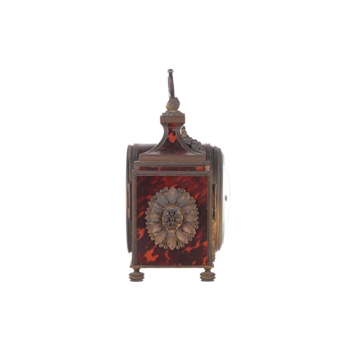 240 - A red tortoiseshell and gilt brass Officer de pendule, late 19th century and later, of typical form ... 