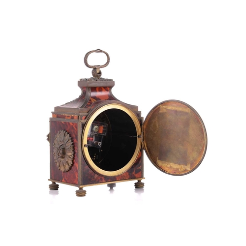 240 - A red tortoiseshell and gilt brass Officer de pendule, late 19th century and later, of typical form ... 