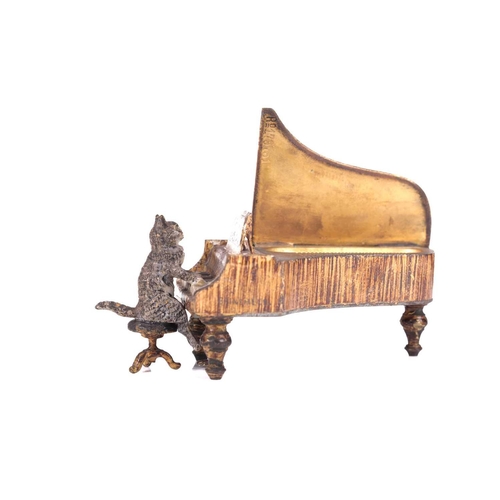 263 - A late 19th-century Austrian cold-painted bronze miniature cat orchestra ('Katzenorchester'), appare... 