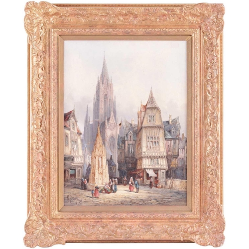 82 - Henry Schafer (1813 - 1916), 'Nurenberg, Germany', signed and dated 1890, inscribed verso, oil on ca... 