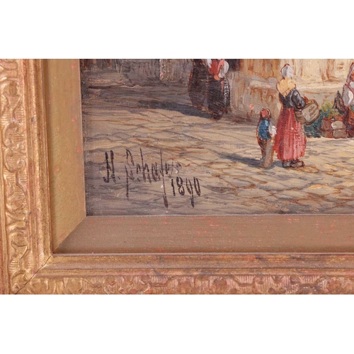 82 - Henry Schafer (1813 - 1916), 'Nurenberg, Germany', signed and dated 1890, inscribed verso, oil on ca... 