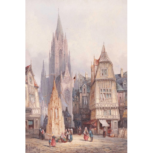 82 - Henry Schafer (1813 - 1916), 'Nurenberg, Germany', signed and dated 1890, inscribed verso, oil on ca... 