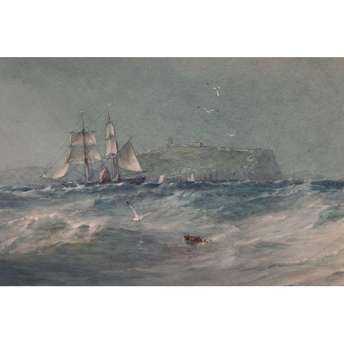 92 - Arthur Wilde Parsons (1854 - 1931), Vessels off the coast at Scarborough, signed and dated 1888, art... 