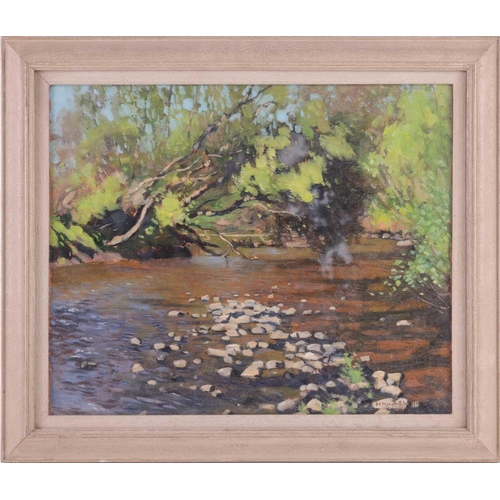 99 - † Morris Meredith Williams (1881 - 1973), Summer view of a river, signed, oil on board, 33 x 40 cm, ... 