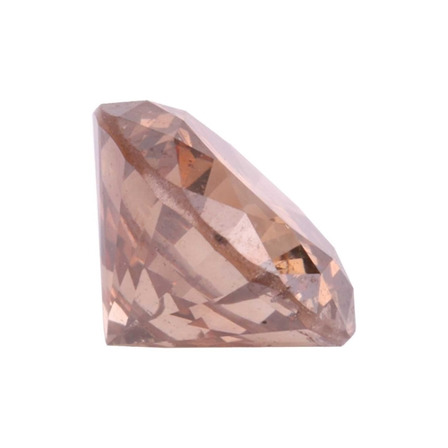 215 - A 0.94ct loose round brilliant cut brown diamond 0.94ct Approximate clarity: Si1