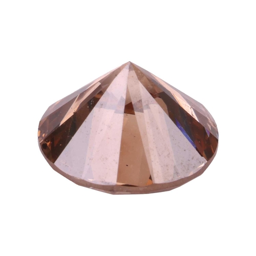 215 - A 0.94ct loose round brilliant cut brown diamond 0.94ct Approximate clarity: Si1