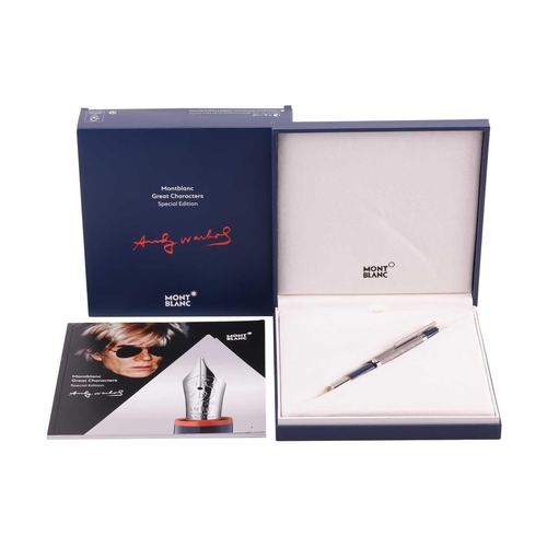 218 - Montblanc - an Andy Warhol fountain pen from the Great Characters Special Edition collection, featur... 