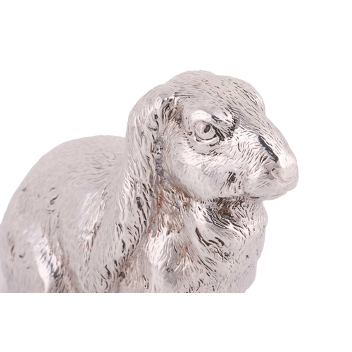 259 - Two silver animal figurines, including a heavy casted hippopotamus by C.F. Hancock & Co., London 199... 