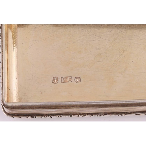 288 - A silver presentation snuff box and a square cigarette box; the snuff box by Francis Clark, Birmingh... 