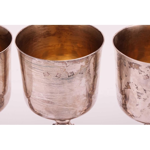 292 - Set of six silver goblets (6) Birmingham 1973 by Barrowclift Silvercaft and some matching Sheffield ... 