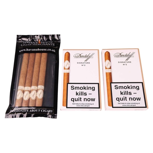 105 - One Box of Davidoff Signature No 2 (5 cigars,) with a part box Davidoff Signature No 2 (3 cigars), o... 