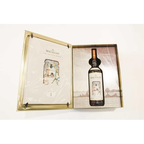 134 - The Macallan Archival Series Folio 1, 43%,70cl Private Collector in Essex Notes from The Macallan Fo... 