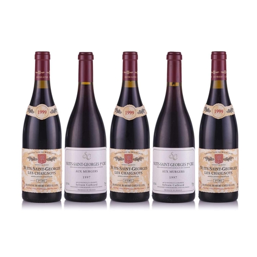 16 - Three Bottles of Domaine Robert Chevillon Nuits Saint Georges Les Chaignots, 1999, with 2 bottles of... 