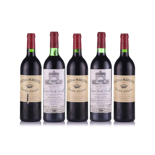 19 - Two Bottles of Leoville Las Cases 2eme Grand Cru Classe Saint Julien, 1979, together with three Bott... 