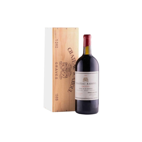 25 - A Jeroboam of Chateau Rahol Graves, 1989, 13%, 3lt, OWC, together with a bottle of Chateau Giscours ... 