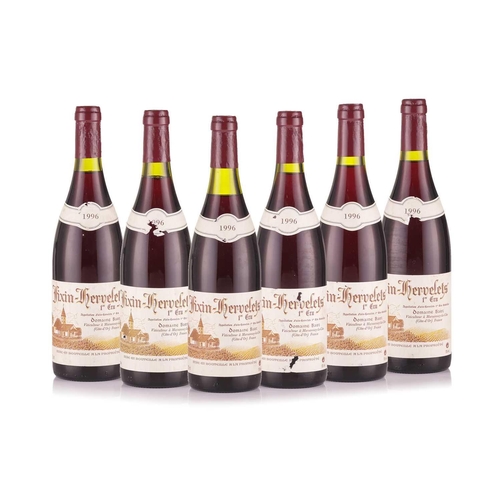 33 - Six bottles of Domaine Bart Fixin 1ere Cru Hervelets, 1996 Cellar in East Sussex 2cm/Slightly nicked... 