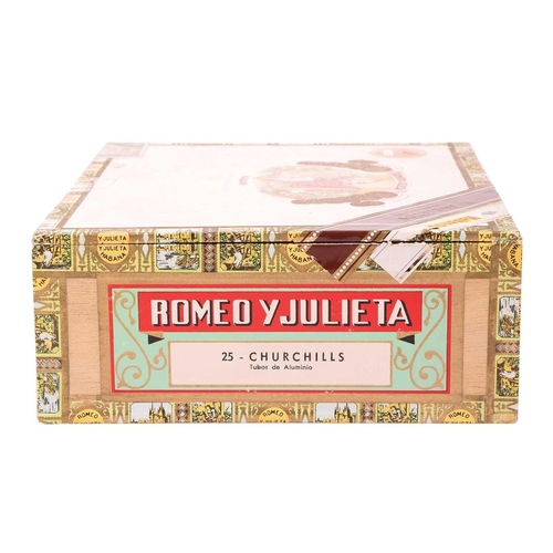 73 - One Box of Romeo y Julieta Churchills, (25 cigars), EMS, UPM AGO07. Deceased estate. From a private ... 