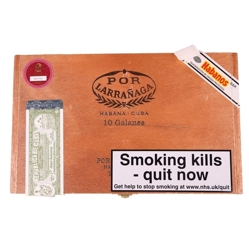 75 - One Box of Por Larranaga Galanes, (10 cigars), EMS, BRM AGO22 Deceased estate. From a private collec... 