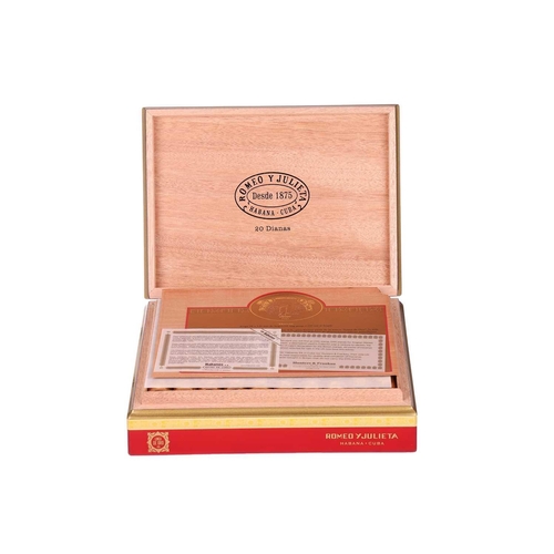 76 - One Box of Romeo y Julieta Linea de Oro Dianas, (20 cigars), EMS, TLE SEP21 Deceased estate. From a ... 